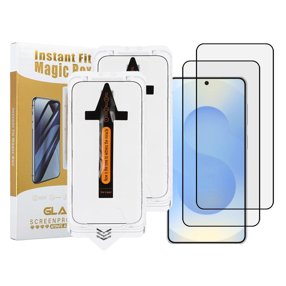 2Pcs For Samsung Galaxy S26 Full Screen Protector HD Clear High Aluminium Silicon Glass Film with Dust Removal Tool (Fingerprint Unlock)