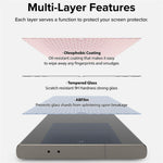 Samsung Galaxy S26 Helskärmsskydd HD Klar Hög Aluminium Silikon Glasfilm med Dammborttagningsverktyg (Fingeravtryckslåsning)