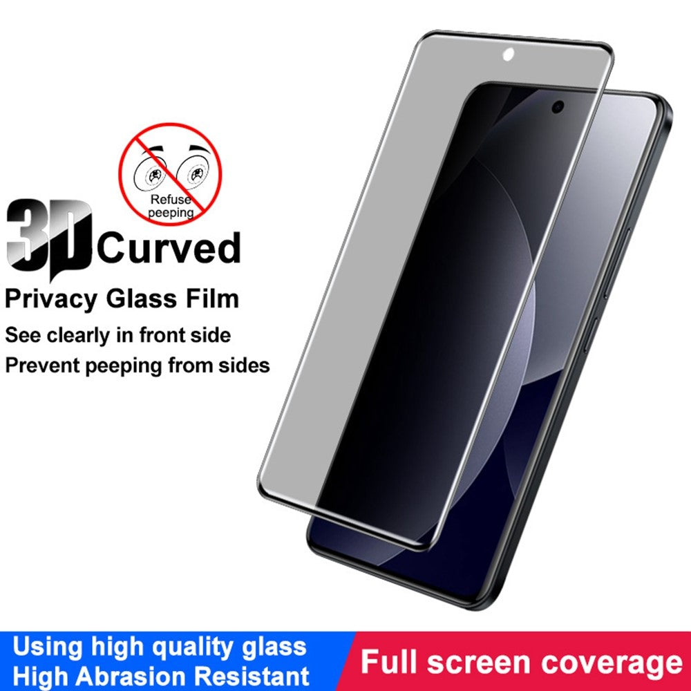 IMAK For Xiaomi Redmi Note 15 Pro 4G (Global) Anti Spy Screen Protector Full Cover Side Glue Tempered Glass Film