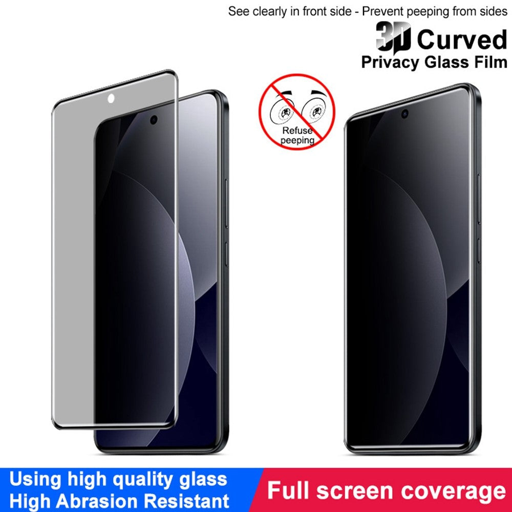 IMAK For Xiaomi Redmi Note 15 Pro 4G (Global) Anti Spy Screen Protector Full Cover Side Glue Tempered Glass Film