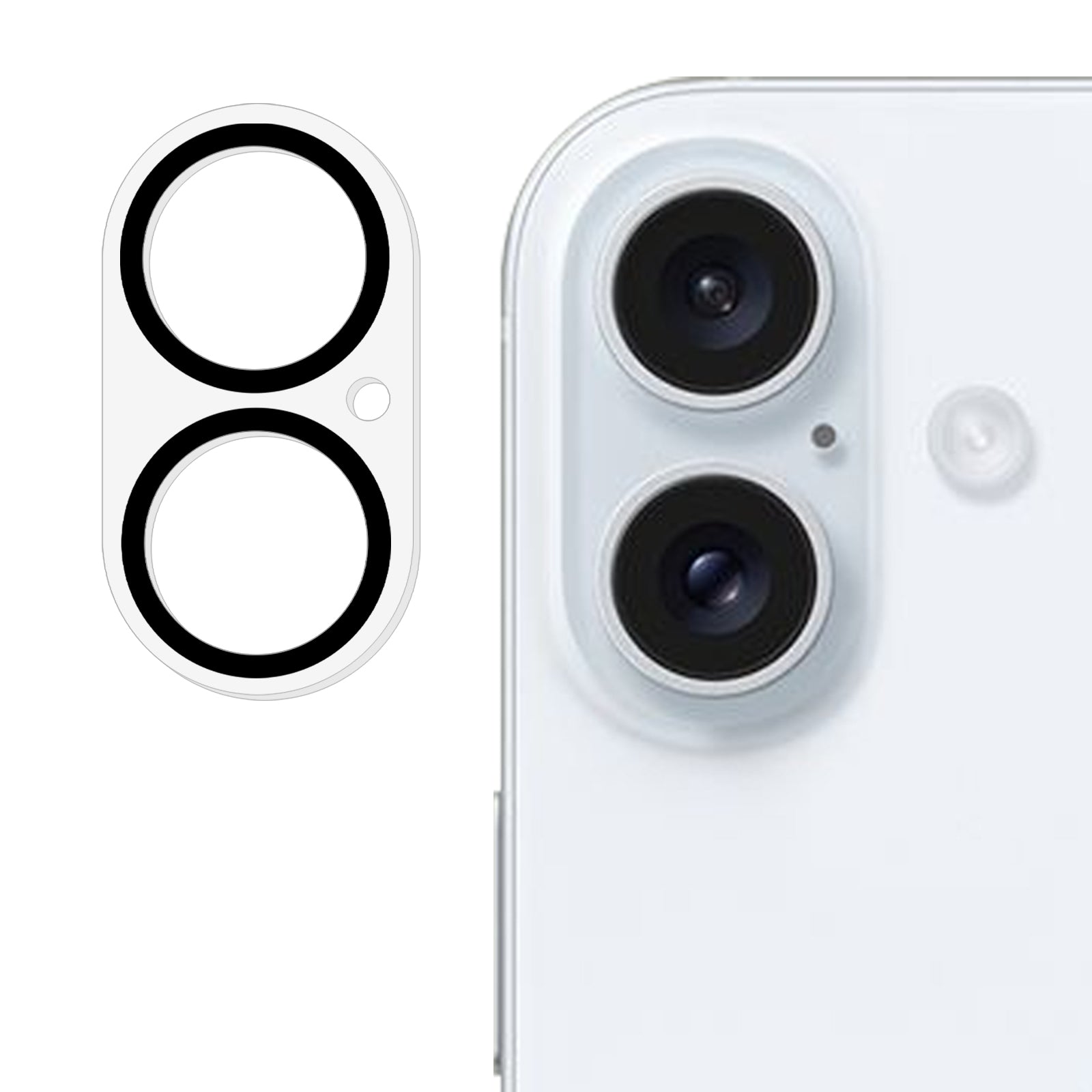 Til iPhone 17 Hærdet Glas Linsebeskytter Silketrykt Kameralinsefilm