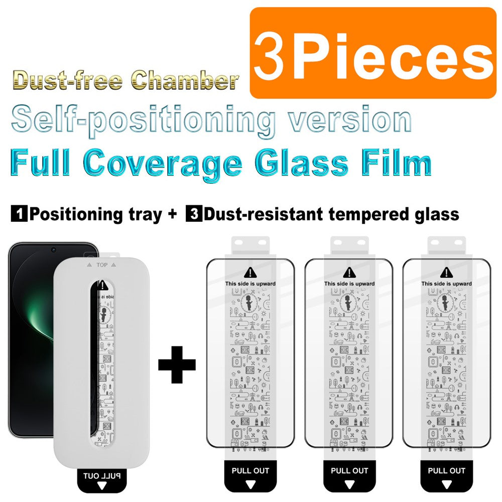 IMAK 3Pcs For Huawei nova 15 5G Tempered Glass Full Screen Protector Full Glue Film with Dust-free Installation Tool (Fingerprint Unlock)