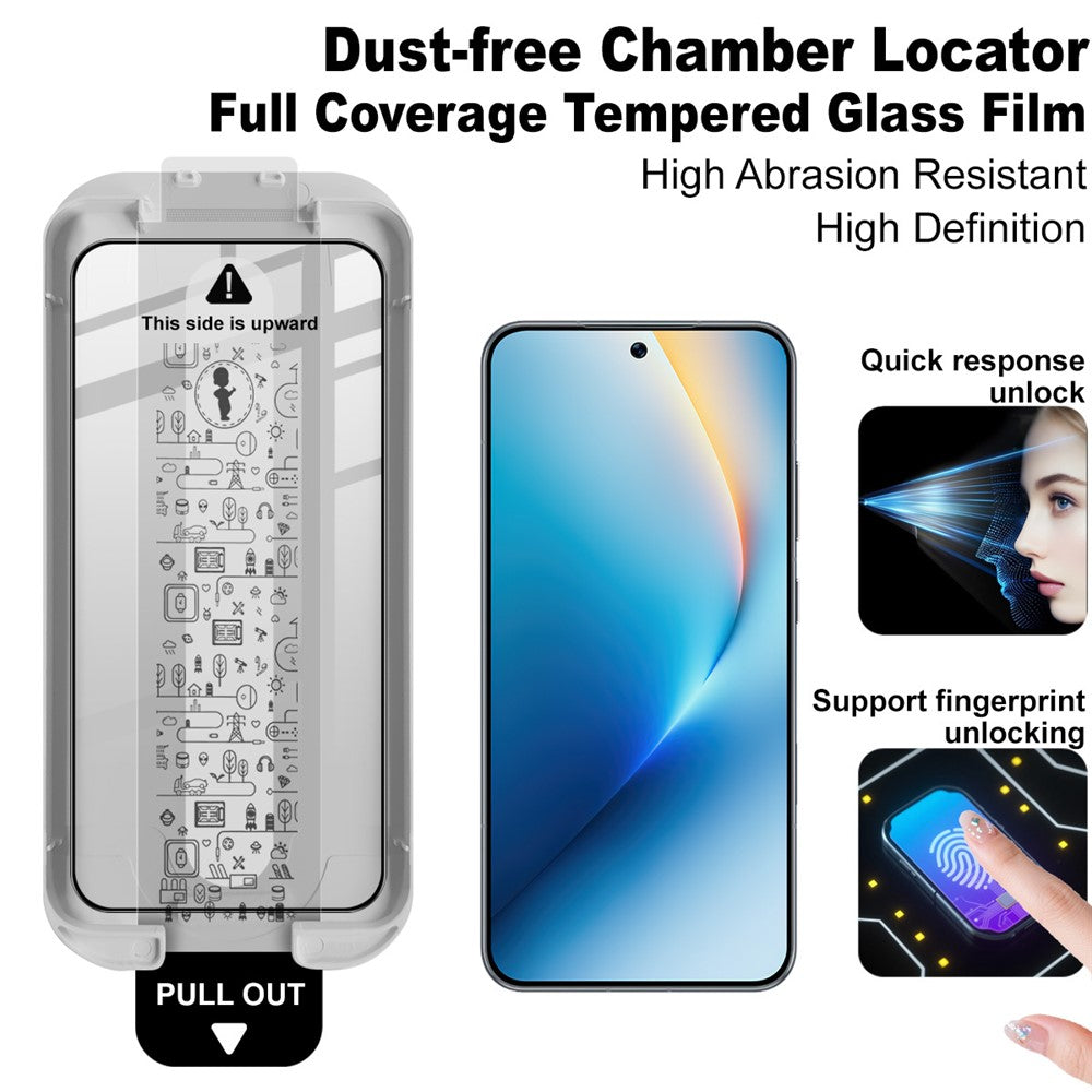 IMAK For Honor Win 5G / Win RT 5G Tempered Glass Full Screen Protector Full Glue Film with Dust-free Installation Tool (Fingerprint Unlock)
