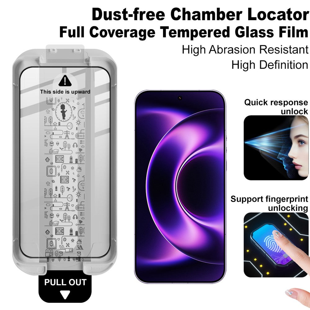 IMAK For Xiaomi 17 Ultra 5G / 17 Ultra by Leica Tempered Glass Full Screen Protector Full Glue Film with Dust-free Installation Tool (Fingerprint Unlock)