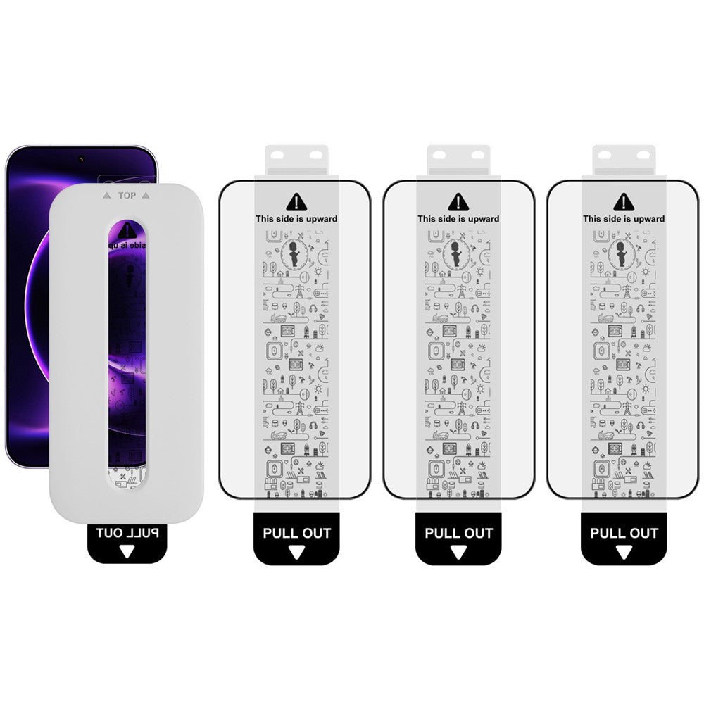 IMAK 3Pcs For Xiaomi 17 Ultra 5G / 17 Ultra by Leica Tempered Glass Full Screen Protector Full Glue Film with Dust-free Installation Tool (Fingerprint Unlock)