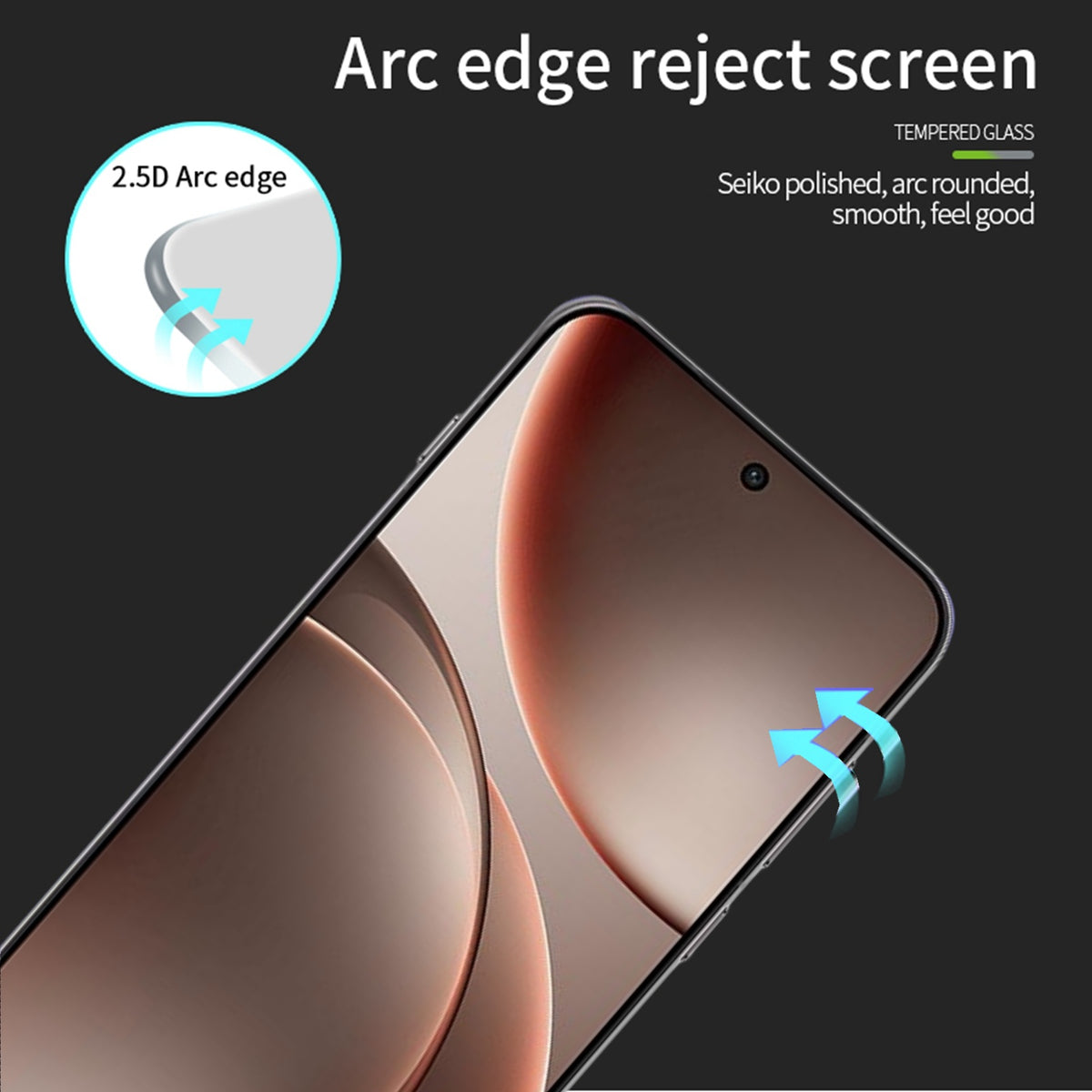 MOFI For Honor Magic8 5G / Oppo Find X9 5G Screen Protector  9H Full Glue Full Coverage High Aluminum-Silicon Glass Film