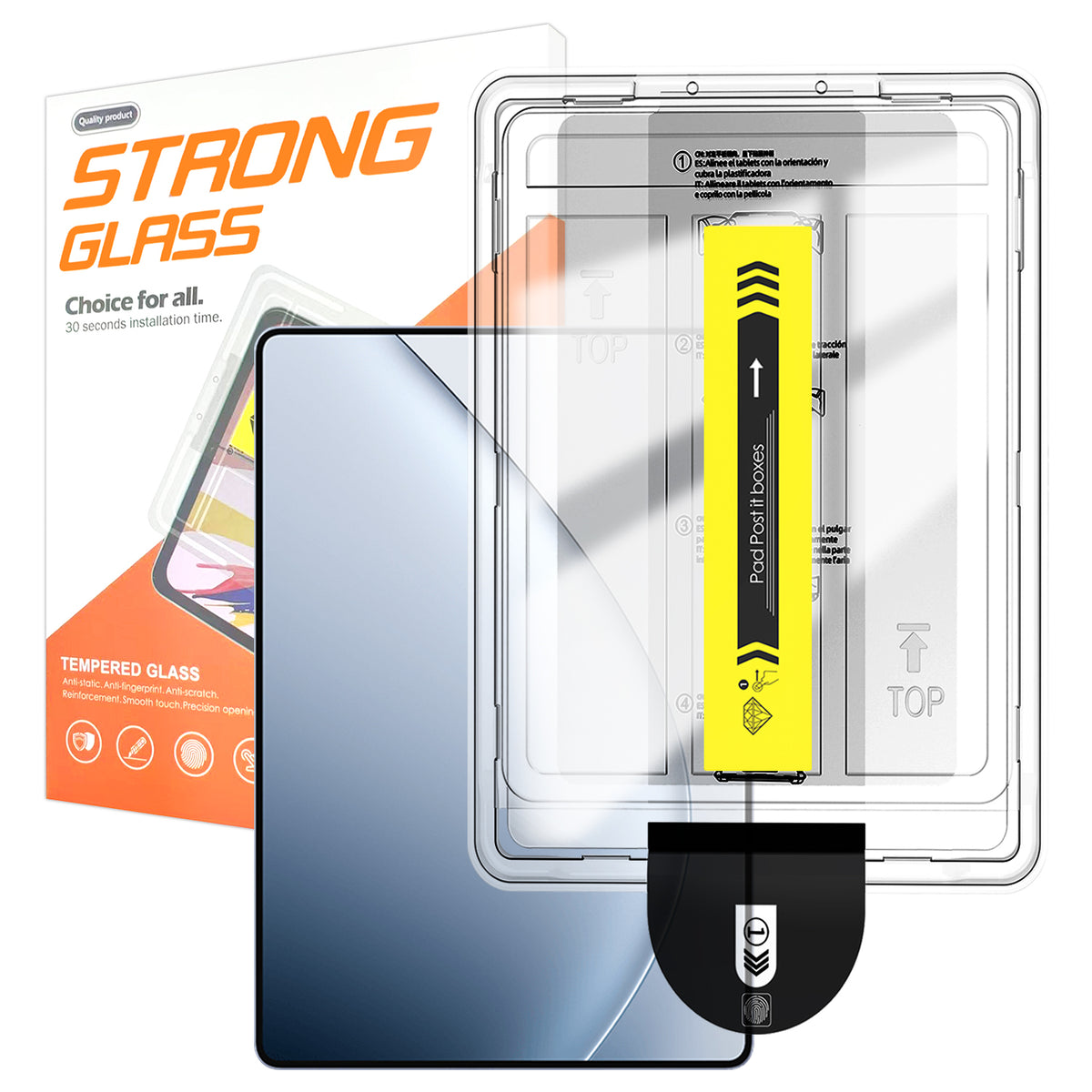 For Xiaomi Pad 7 Ultra Screen Protector Arc Edge Tempered Glass Film with Auto Dust-free Installation Tool (NOT Complete Covering)