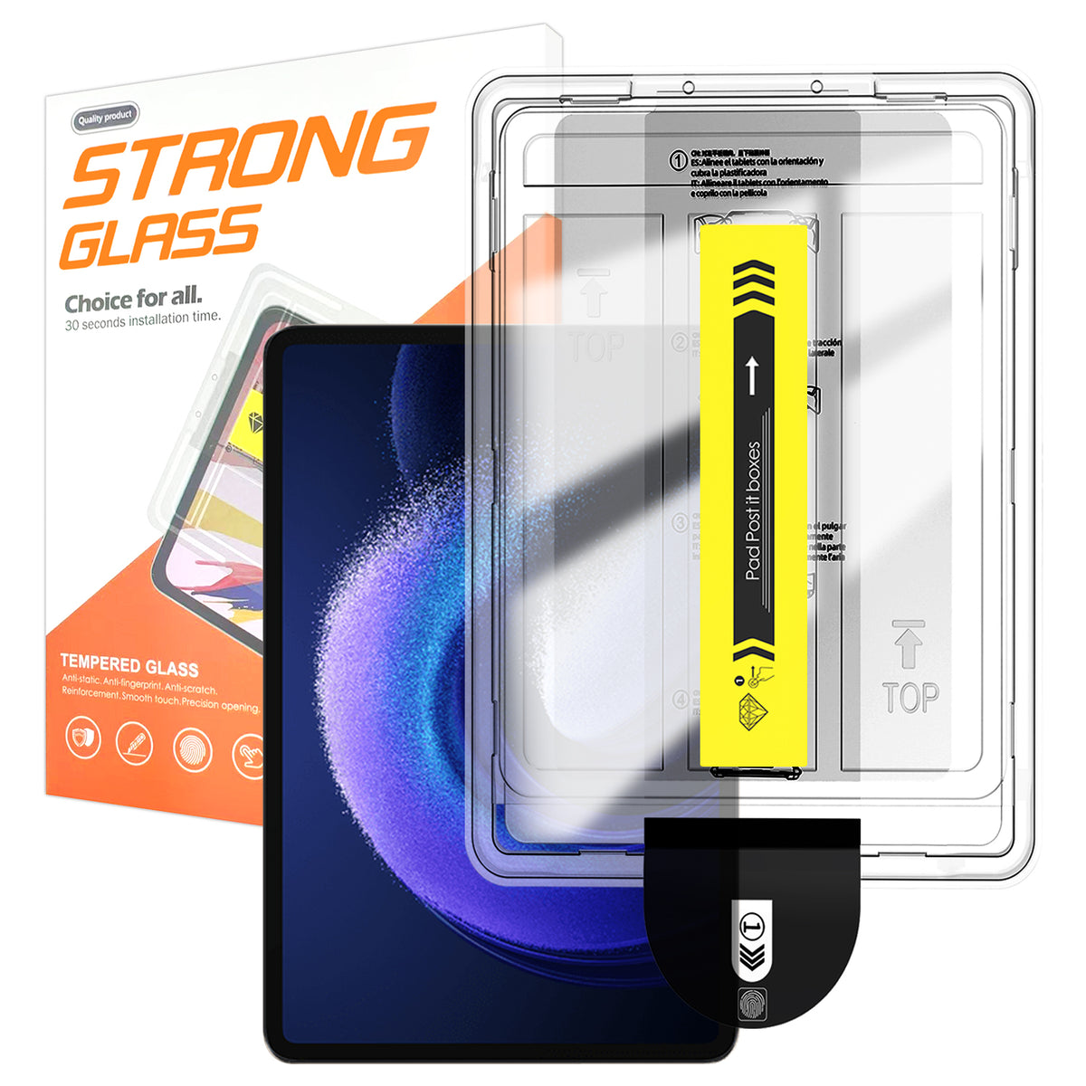 For Xiaomi Pad 6 Pro / Xiaomi Pad 6 Screen Protector Arc Edge Tempered Glass Film with Auto Dust-free Installation Tool (NOT Complete Covering)