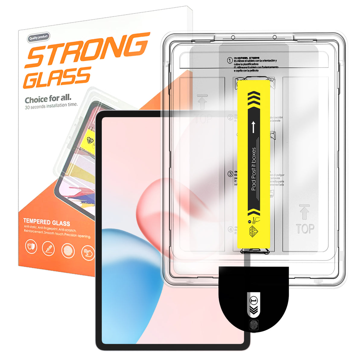 Til Honor Pad 10 Skærmbeskyttelse Buet Kant Hærdet Glasfilm med Automatisk Støvfri Installationsværktøj (DÆKKER IKKE HELE SKÆRMEN)