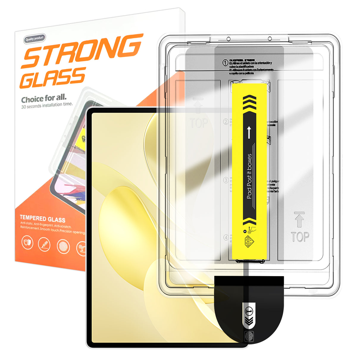 For Huawei MatePad Air (2025) Screen Protector Arc Edge Tempered Glass Film with Auto Dust-free Installation Tool (NOT Complete Covering)