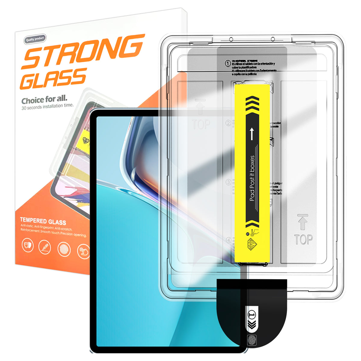 For Huawei MatePad 10.8 (2020) Screen Protector Arc Edge Tempered Glass Film with Auto Dust-free Installation Tool (NOT Complete Covering)