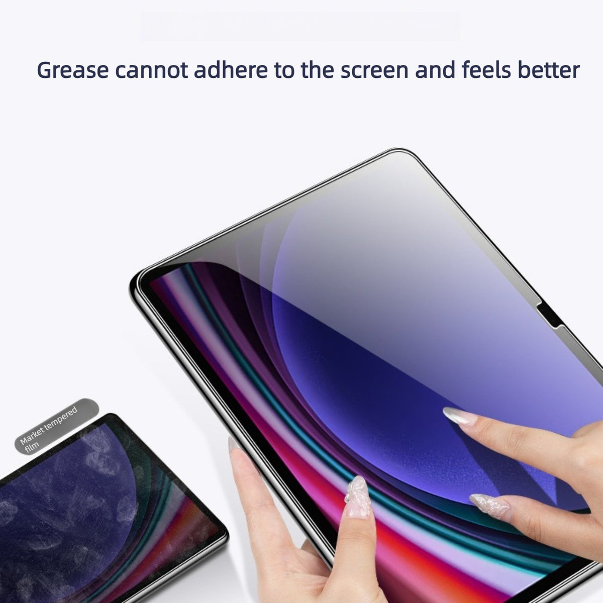 For Samsung Galaxy Tab S10 FE+ Screen Protector Arc Edge Tempered Glass Film with Auto Dust-free Installation Tool (NOT Complete Covering)