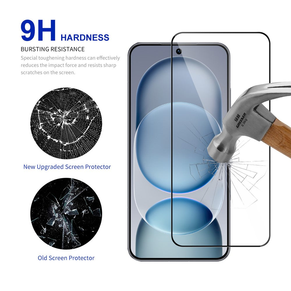 RURIHAI 10 stk. fulddækkende skærmbeskyttelse til Honor Magic8 Pro Air 5G i højaluminium-silikoneglasfilm, ultralydsoplåsning med fingeraftryk