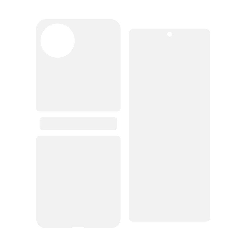 RURIHAI 1 set / 2 st. fram- och bakskärmsskydd för Huawei P50 Pocket, fram- och bakskärmsskyddande PET-film ultraklart heltäckande limskydd