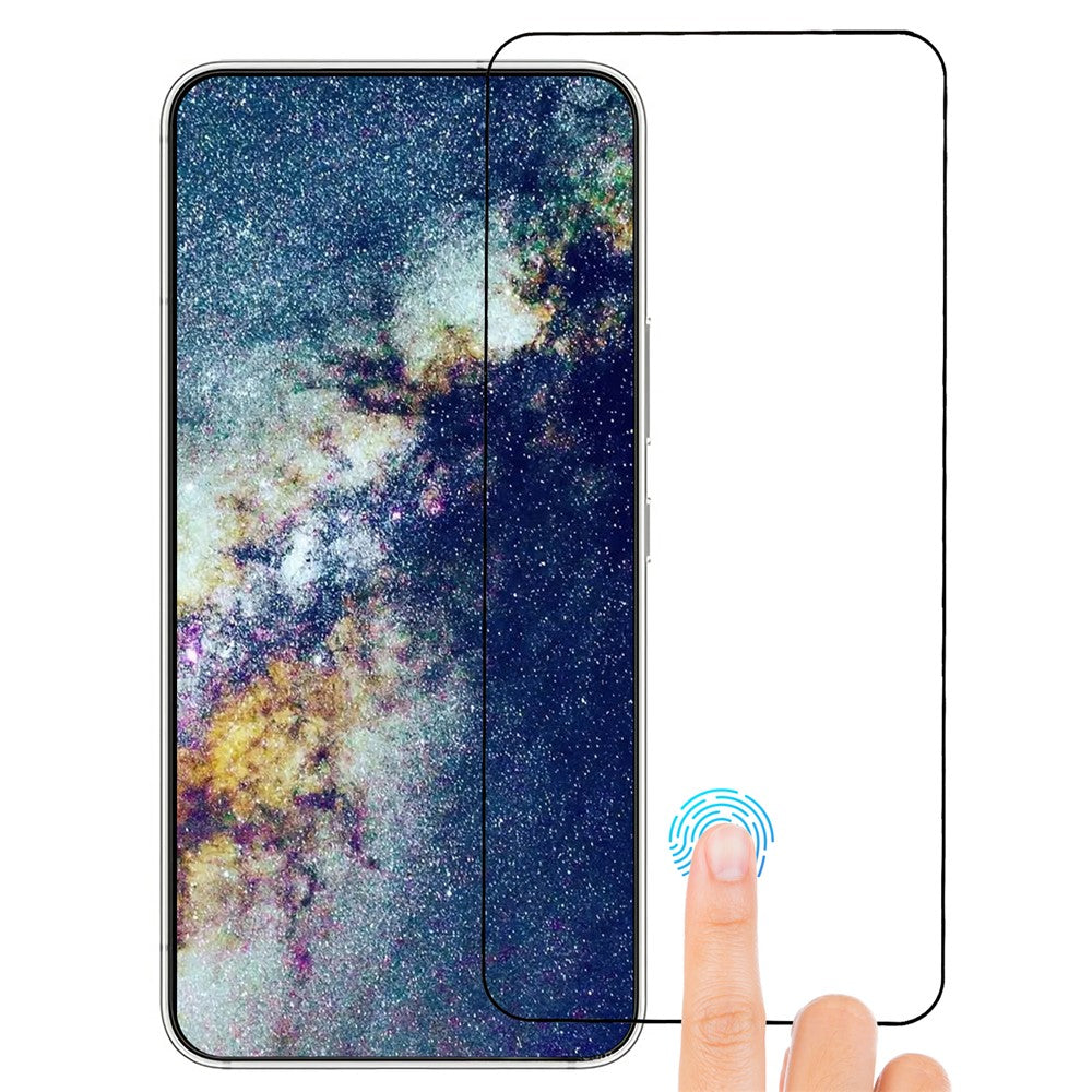 RURIHAI For Samsung Galaxy S22+ 5G / S23+ Anti-explosion 2.5D Arc Edge High Aluminum-silicon Glass Film 0.2mm 9H Secondary Hardening Full Screen Protector (Support Fingerprint Unlock)
