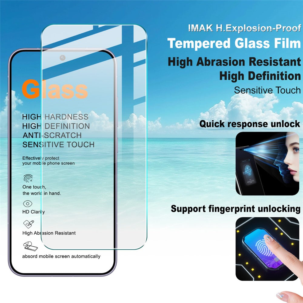 IMAK H Series For Honor Magic8 Pro Air 5G Screen Protector Tempered Glass Film (Not Complete Coverage) (Fingerprint Unlock)