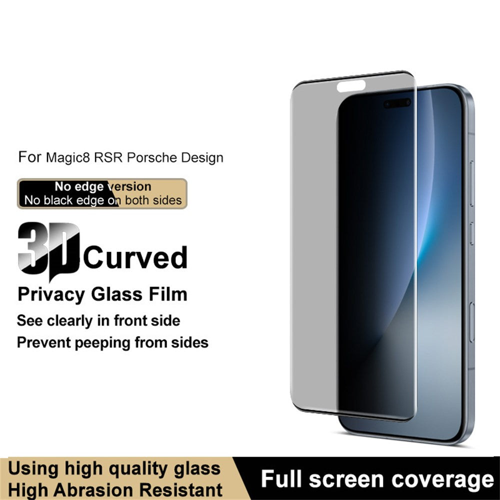 IMAK For Honor Magic8 RSR Porsche Design 5G Anti Spy Tempered Glass Side Glue Full Screen Protector (No Edge Version)