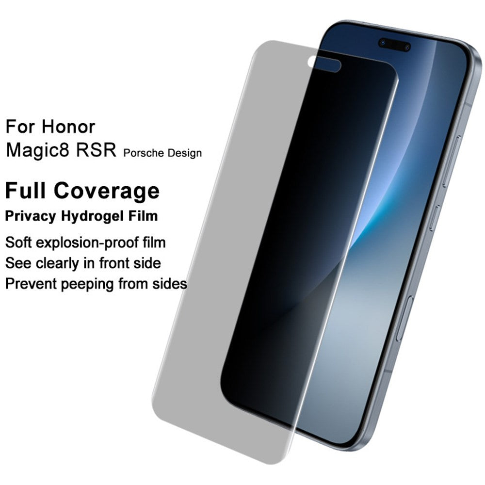 IMAK Privacy Hydrogel Film III for Honor Magic8 RSR Porsche Design 5G Anti-Spy Soft TPU Full Screen Protector (Fingerprint Unlock)