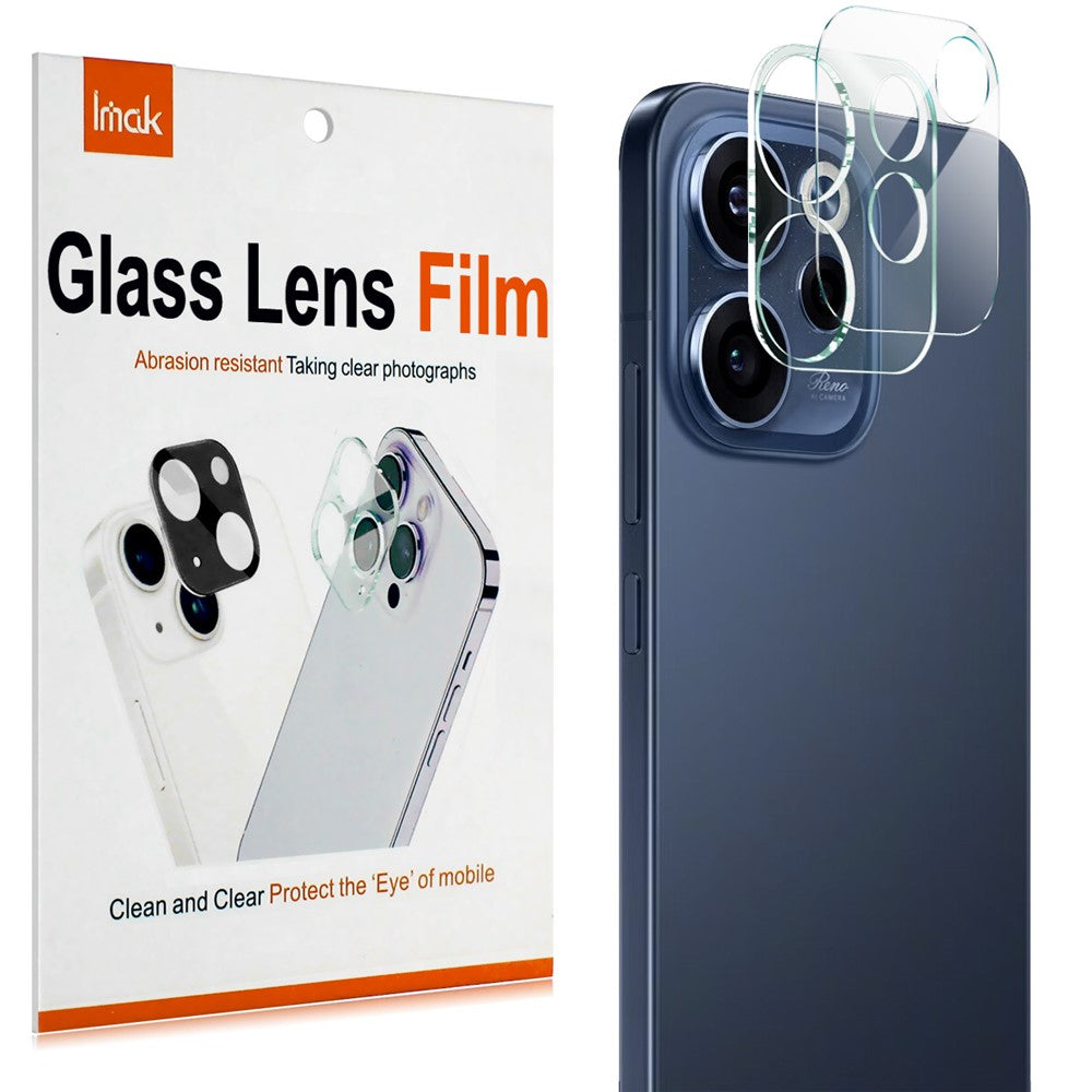 IMAK For Oppo Reno15 F 5G Tempered Glass Full Cover Camera Lens Protector + Acrylic Lens Cap