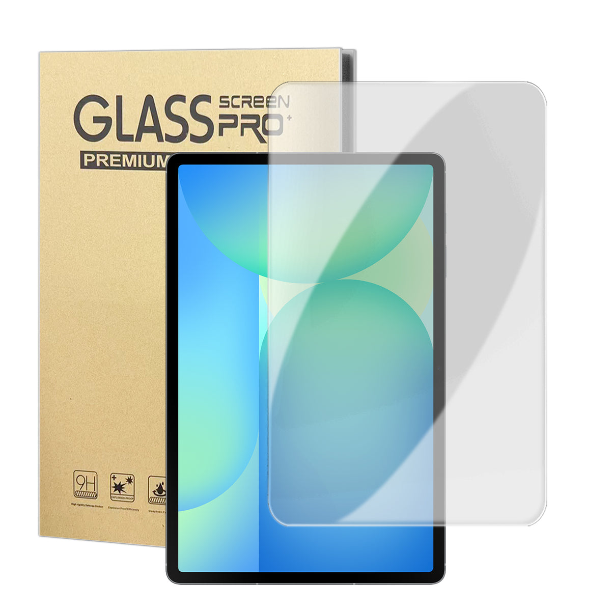 Til Samsung Galaxy Tab S10 FE+ Hærdet Beskyttelsesglas med Buede Kanter og Anti-Fingeraftryk (Dækker IKKE Hele Skærmen)