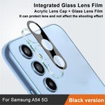 IMAK För Samsung Galaxy A54 5G Klar Härdad Glaslinsfilm + Akryllinsskydd Fingeravtryckssäkert Kameralinsskydd (Svart Version)