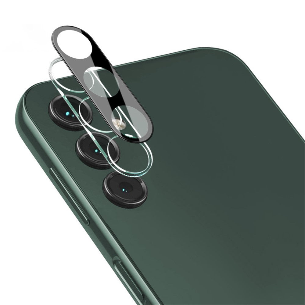 IMAK För Samsung Galaxy A14 5G / A14 4G Klar Härdad Glaslinsfilm + Akryl Linsskydd Explosionsskyddande Kameralinsskydd (Svart Version)