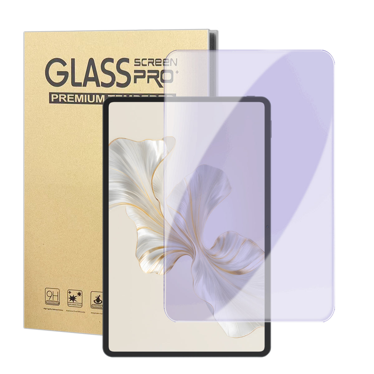 For Honor Pad 9 Pro Screen Protector Purple Light Eye Protection Anti Fingerprint Tempered Glass Film (NOT Complete Covering)