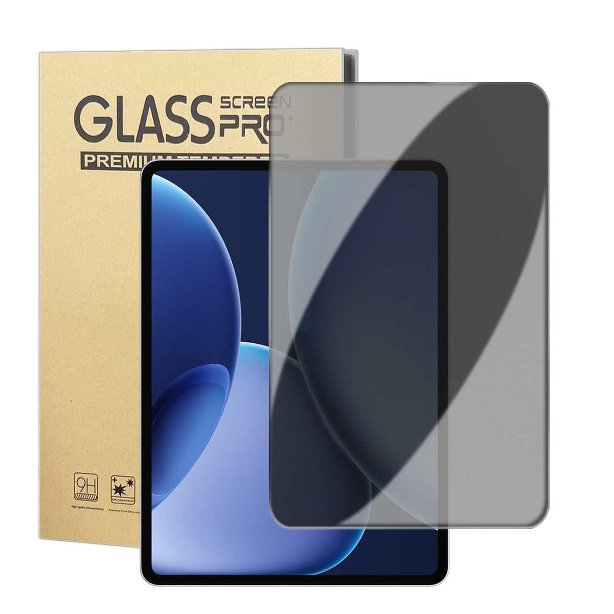 For Oppo Pad 4 Pro Anti Spy Privacy Screen Protector Anti Fingerprint Tempered Glass Film (NOT Complete Covering)