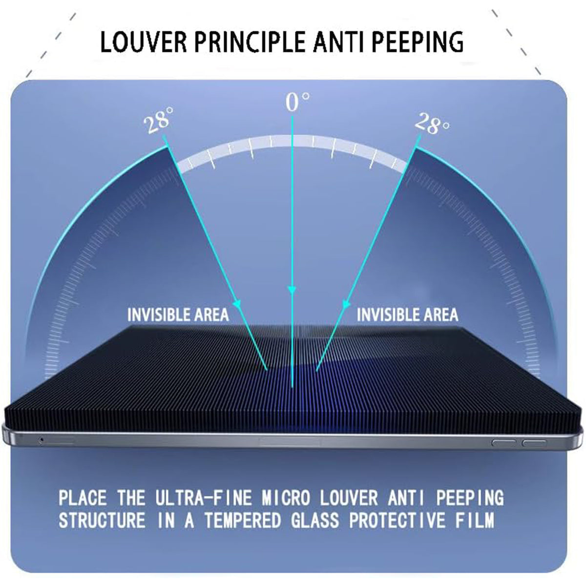 Oppo Pad 4 Pro Anti-Spy Sekretess Skärmskydd Anti-fingeravtryck Härdat Glas Film (EJ Heltäckande Täckning)