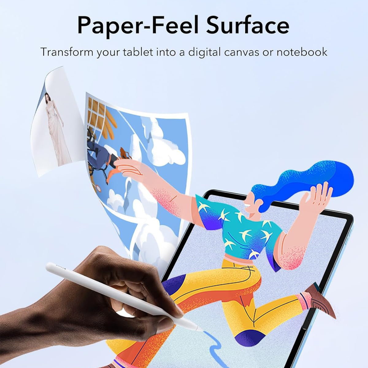 For Honor Pad X9 Pro Paper-Like PET Writing Film Matte Anti Fingerprint Screen Protector (NOT Complete Covering)