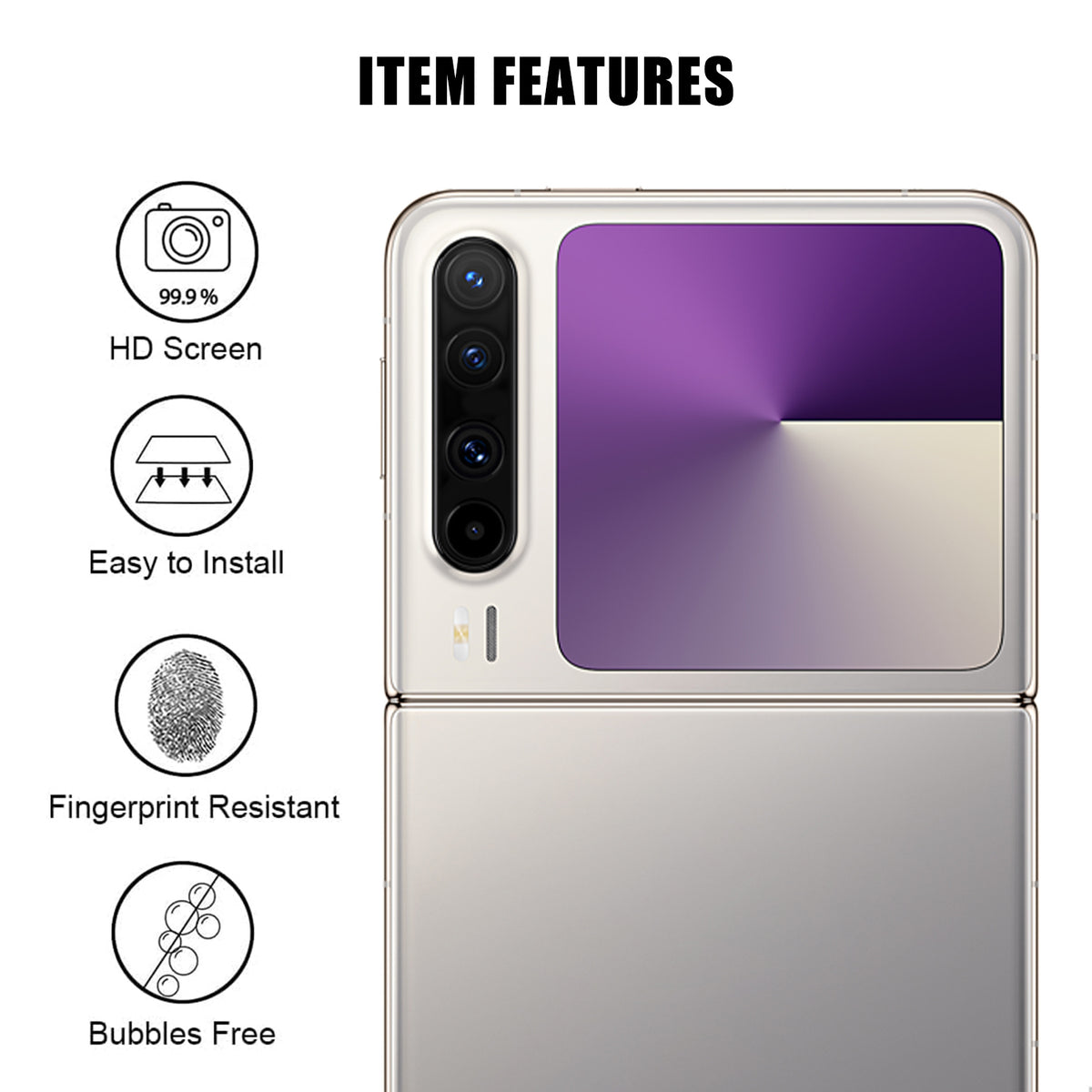 Huawei Pura X Heltäckande Kameralinsskydd High Definition Anti-Fingeravtryck AR Härdat Glas Linsfilm