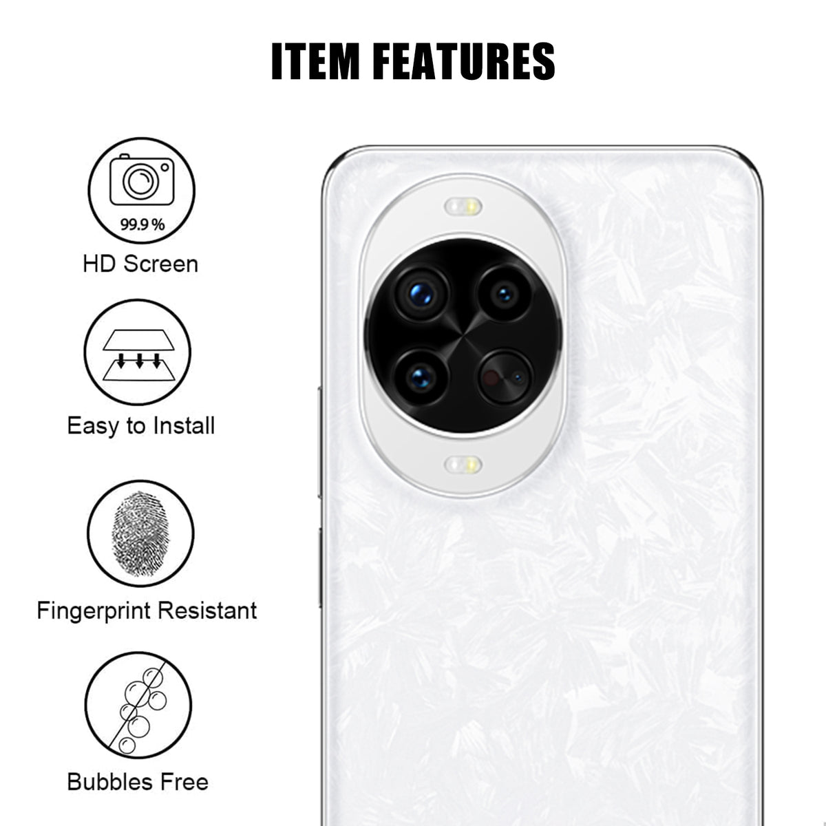 Huawei Nova 14 Pro 5G fulddækkende kameralinsebeskyttelse, high definition, fingeraftryksafvisende AR-hærdet glas, linsefilm