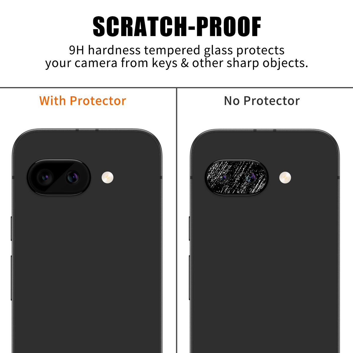 Til Google Pixel 9a Fuld Dækning Kameraglasbeskytter Høj Opløsning Anti-Fingeraftryk AR Hærdet Glas Linsefilm