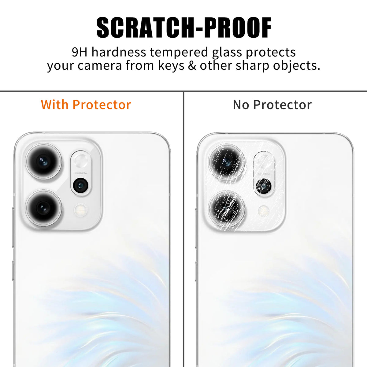 Oppo Reno14 Pro 5G (Global) Heltäckande Kameralinsskydd HD Anti-Fingeravtryck AR Härdat Glas Linsfilm