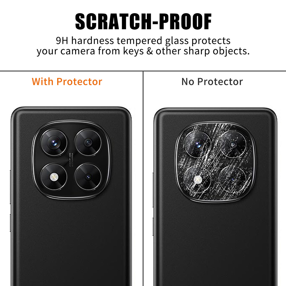 Xiaomi Poco X7 5G / Xiaomi Redmi Note 14 Pro 5G Heltäckande Kameralinsskydd Högupplöst Anti-Fingeravtryck AR Härdat Glas Linsfilm