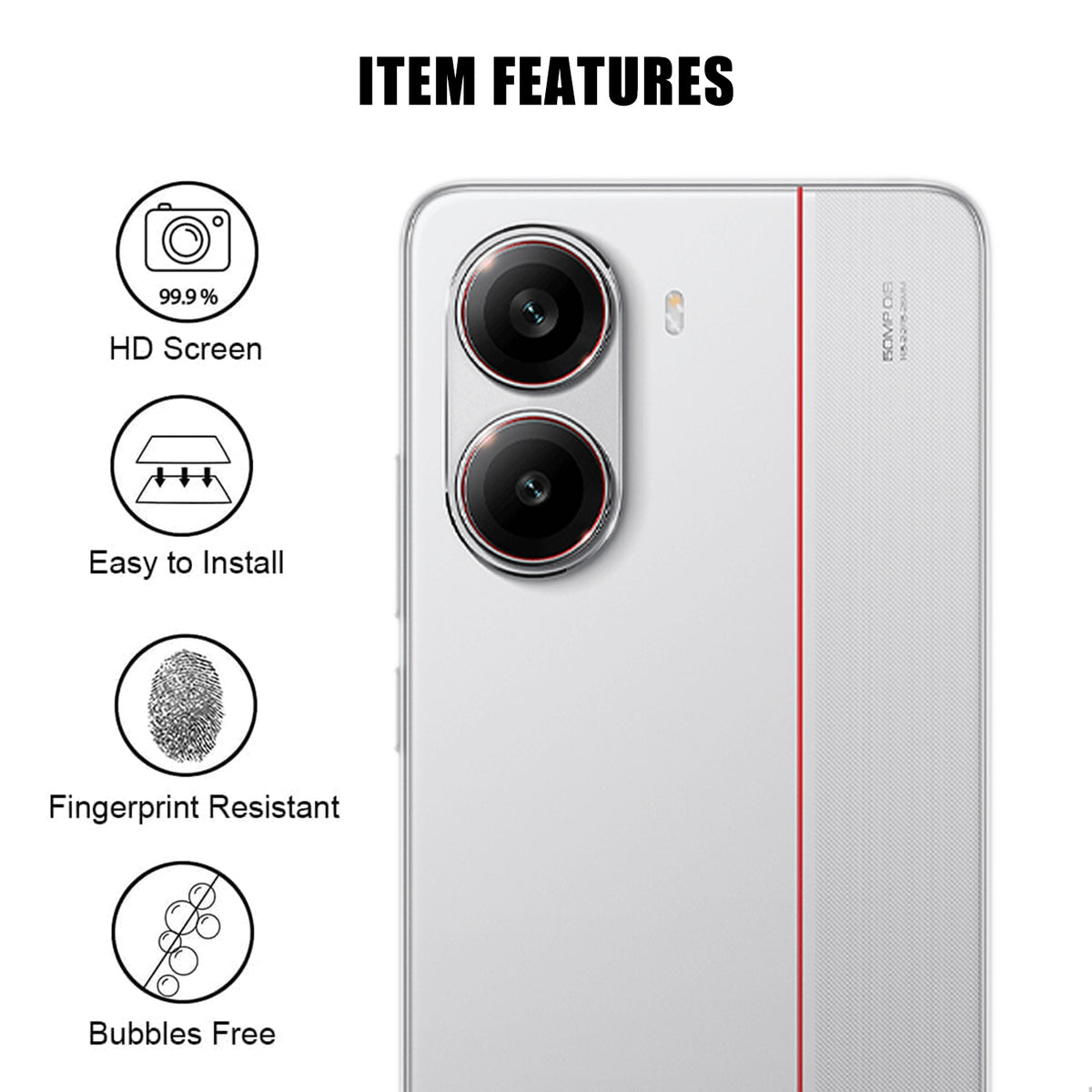 For Xiaomi Poco X7 Pro 5G / Xiaomi Redmi Turbo 4 5G Full Cover Camera Lens Protector High Definition Anti Fingerprint AR Tempered Glass Lens Film