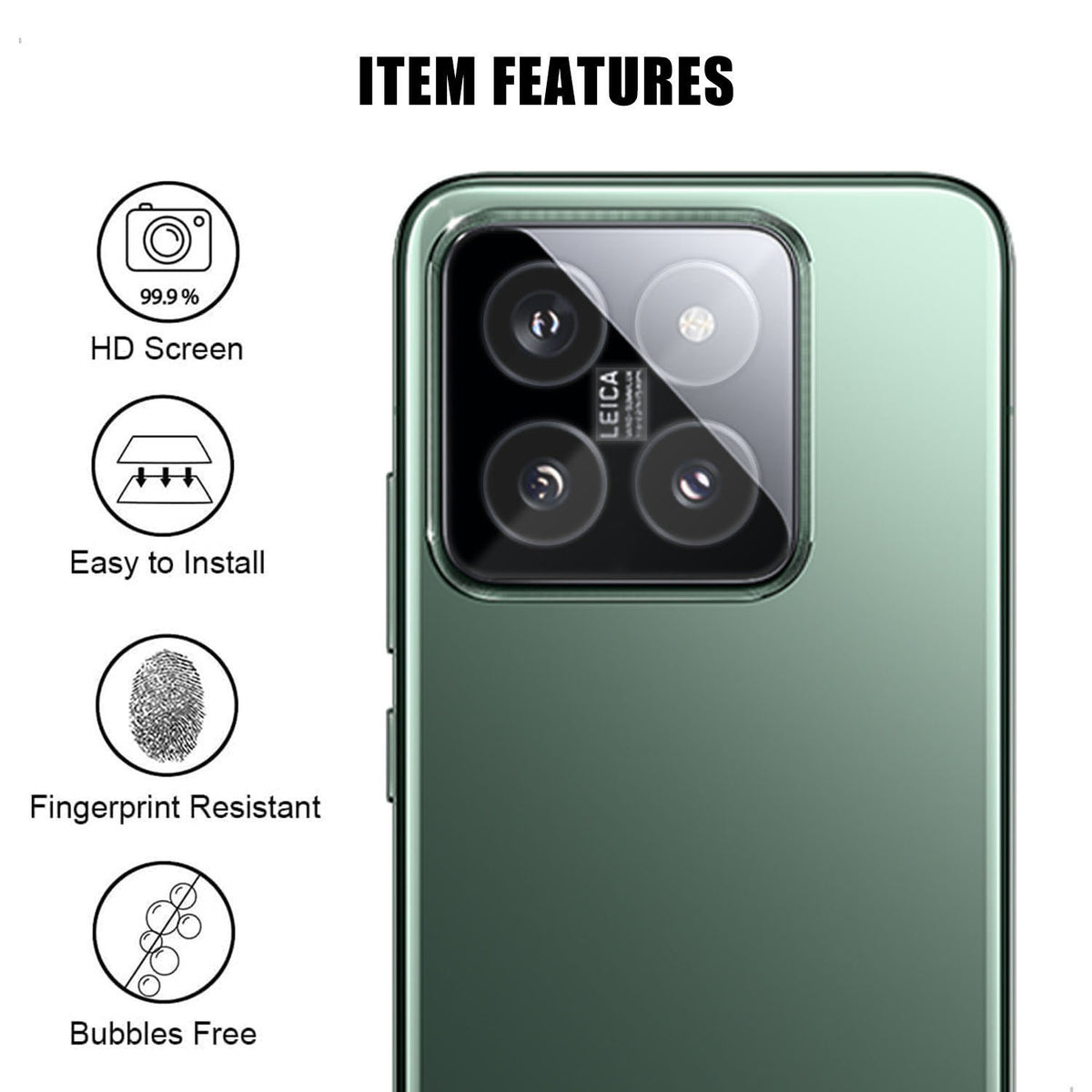 Xiaomi 14 Pro Heltäckande Kameralinsskydd Högupplöst Anti-Fingeravtryck AR Härdat Glas Linsfilm