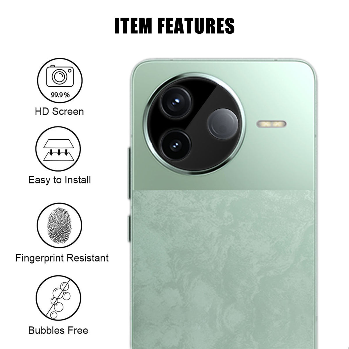 For Xiaomi Redmi K80 Pro 5G / Xiaomi Redmi K80 5G Full Cover Camera Lens Protector Silk Print HD Anti Fingerprint AR Tempered Glass Lens Film