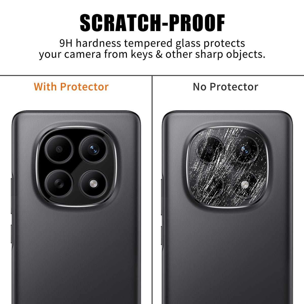 Xiaomi Redmi Note 15 5G (Global) Heltäckande Kameralinsskydd Silkestryck HD Anti-Fingeravtryck AR Härdat Glas Linsfilm