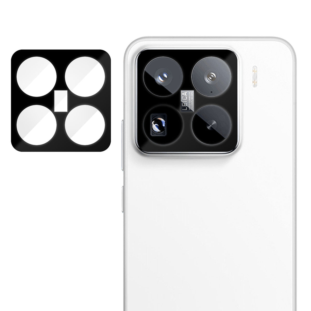 Xiaomi 15 Pro fulddækkende kameralinsebeskyttelse med silketryk, HD, anti-fingeraftryk, AR og hærdet glaslinsefilm