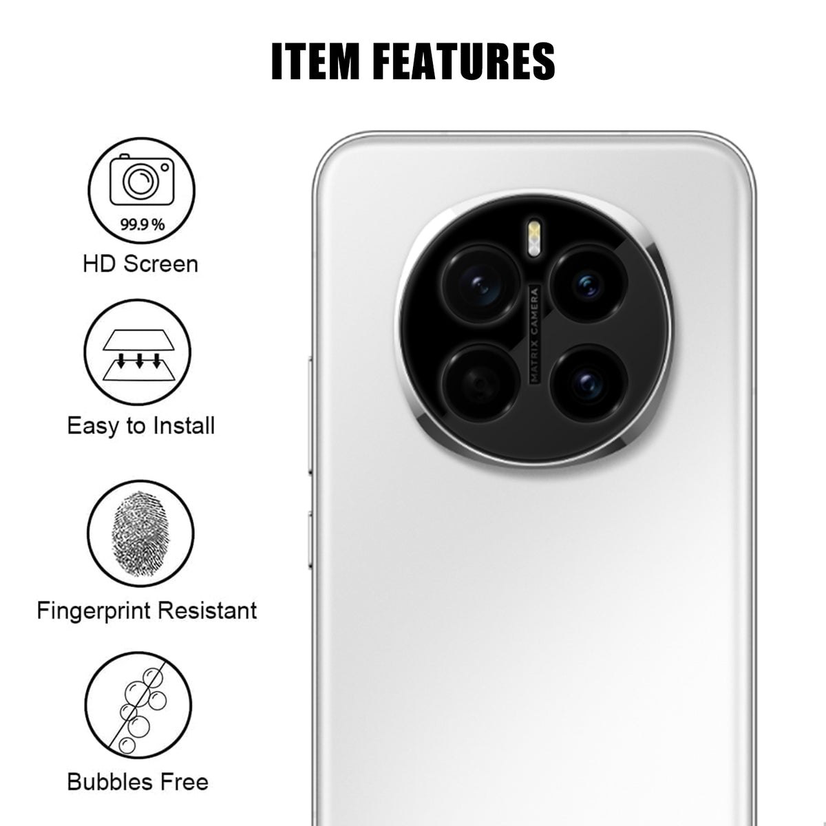 For Honor Magic7 5G Full Cover Camera Lens Protector Silk Print HD Anti Fingerprint AR Tempered Glass Lens Film