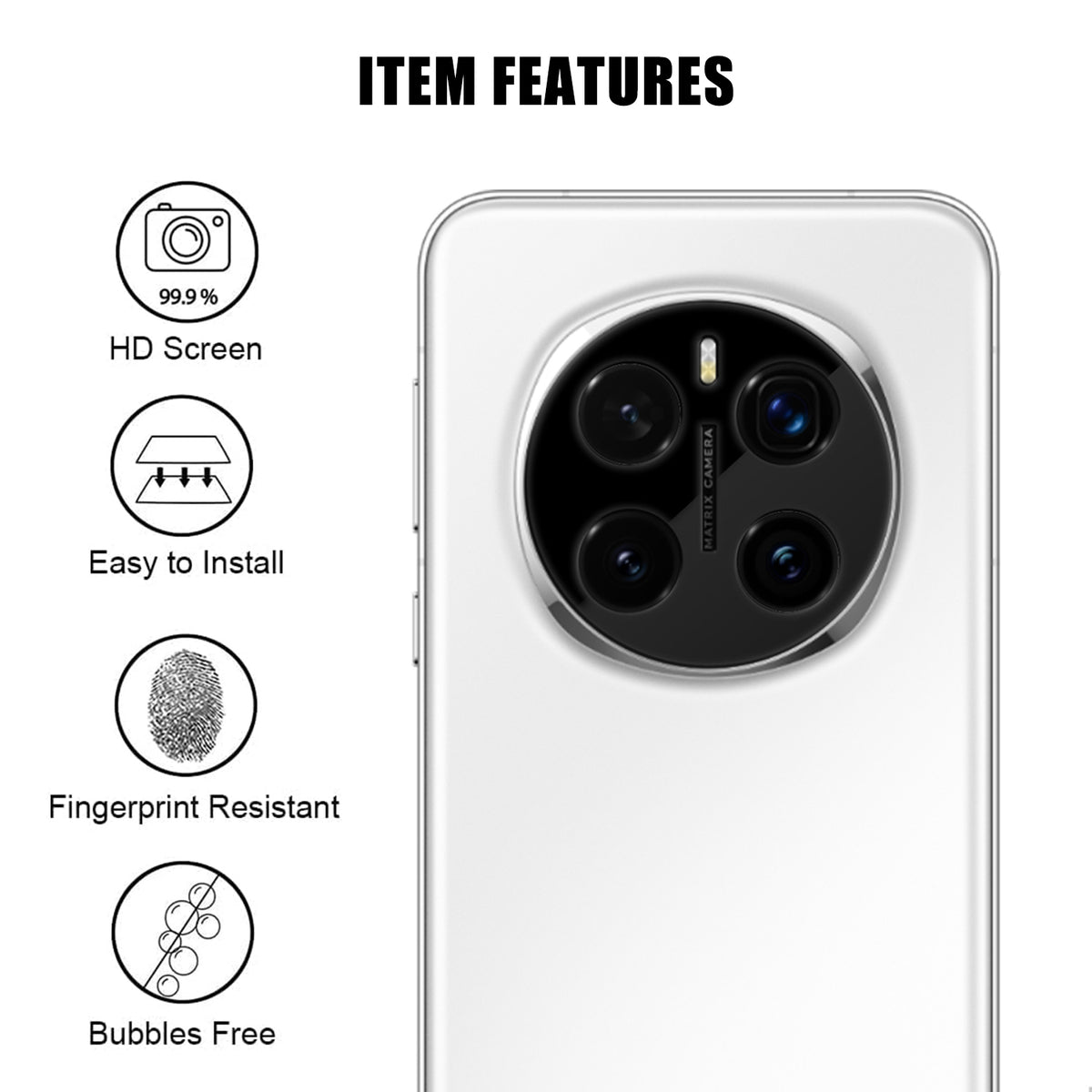 Honor Magic7 Pro 5G Heltäckande Kameralinsskydd Silkestryck HD Anti-Fingeravtryck AR Härdat Glas Linsfilm