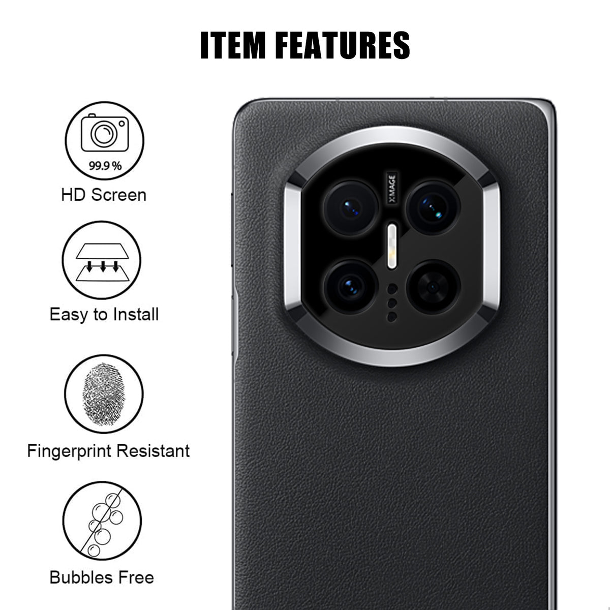 For Huawei Mate X7 Full Cover Camera Lens Protector Silk Print HD Anti Fingerprint AR Tempered Glass Lens Film