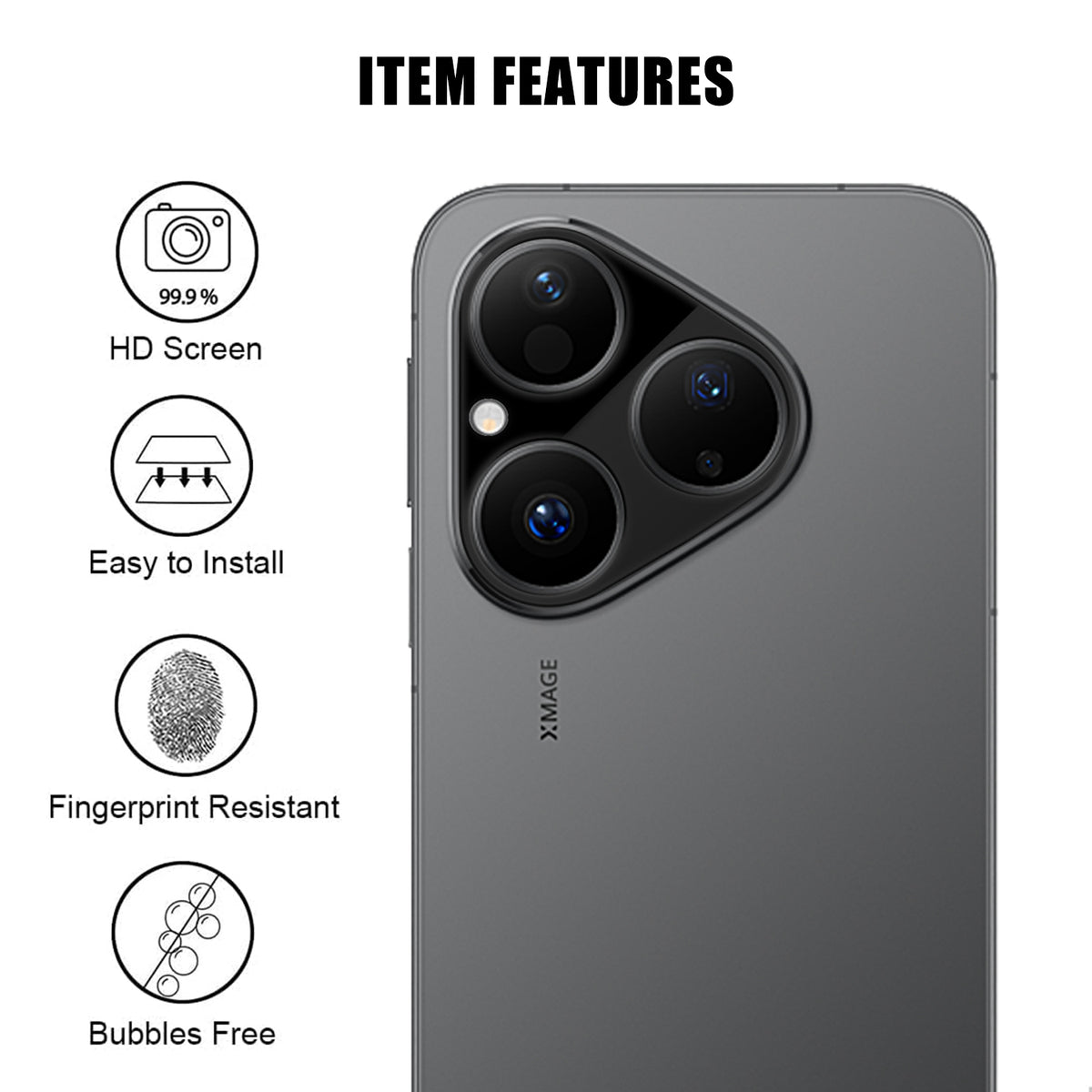 Huawei Pura 80 Heltäckande Kameralinsskydd Silkestryck HD Anti-Fingeravtryck AR Härdat Glas Linsfilm
