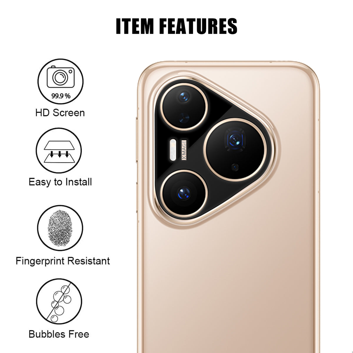 Huawei Pura 80 Pro+ / Huawei Pura 80 Pro Heltäckande Kameralinsskydd Silkestryck HD Anti-fingeravtryck AR Härdat Glas Linsfilm