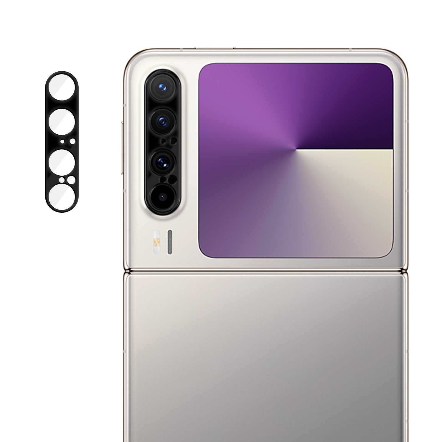 Huawei Pura X Heltäckande Kameralinsskydd Silkestryck HD Anti-Fingeravtryck AR Härdat Glas Linsfilm