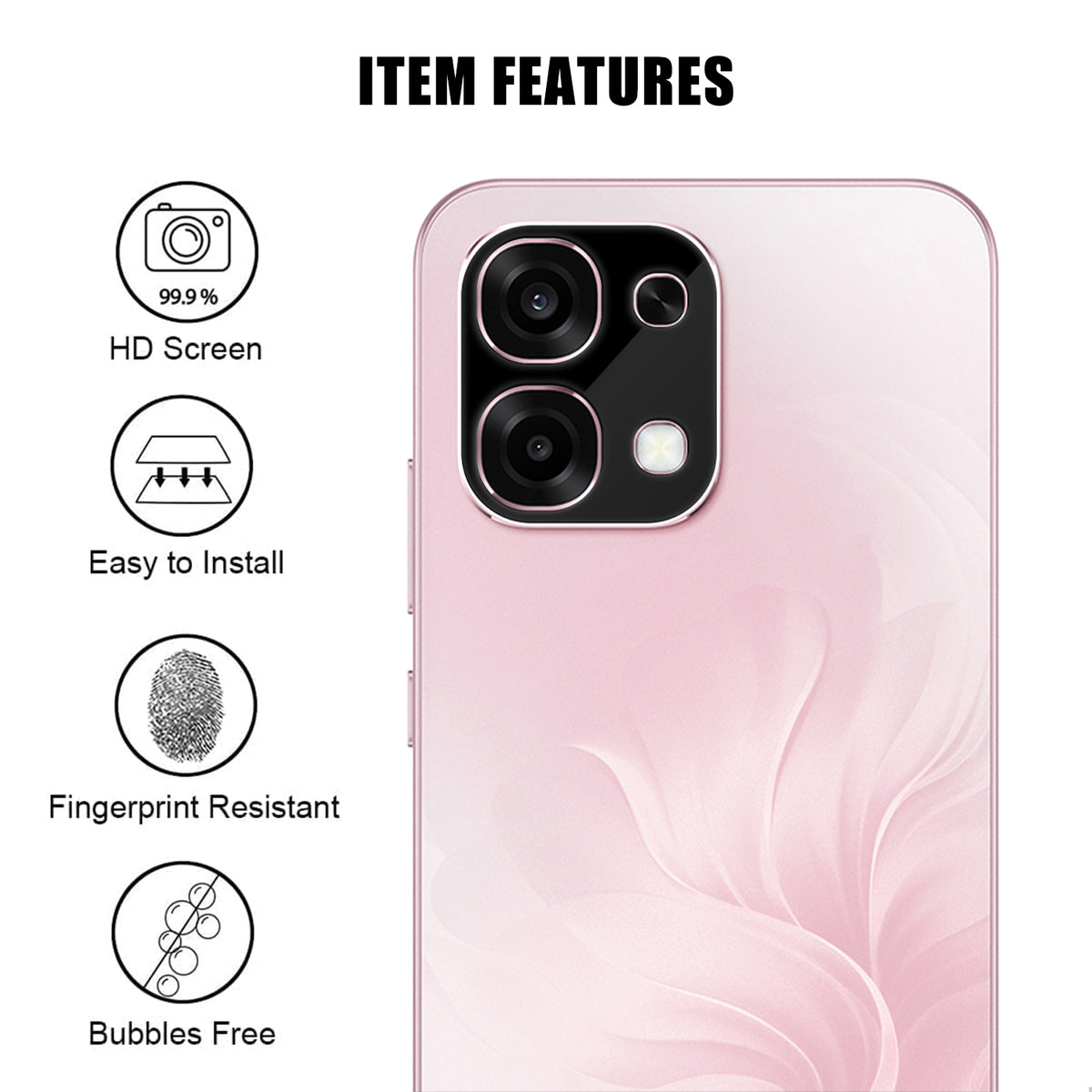 For Oppo A6 Pro 5G / Oppo F31 5G Full Cover Camera Lens Protector Silk Print HD Anti-Fingerprint AR Tempered Glass Lens Film