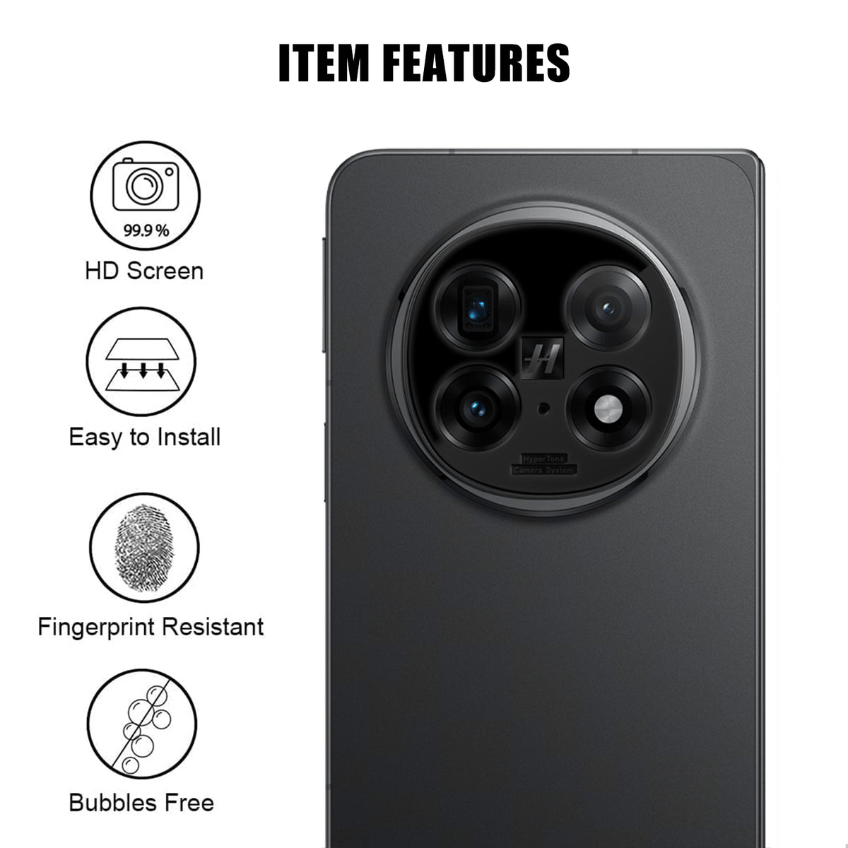 Oppo Find N5 5G Heltäckande Kameralinsskydd Silkestryck HD Anti-fingeravtryck AR Härdat Glas Linsfilm