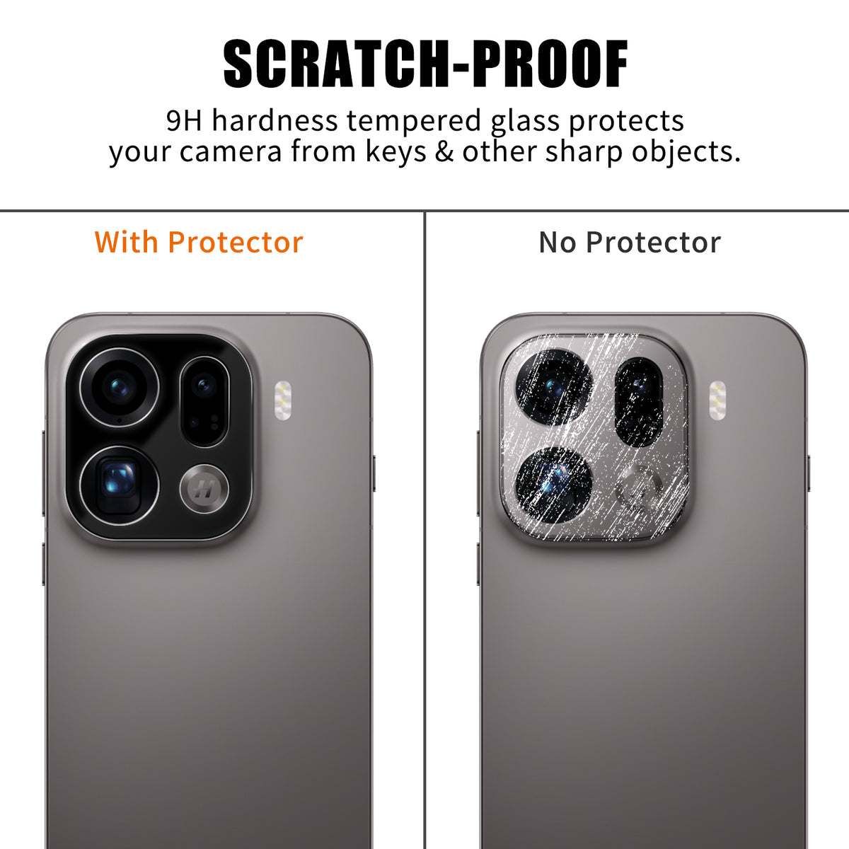 Oppo Find X9 Pro 5G Heltäckande Kameralinsskydd Silkestryck HD Anti-fingeravtryck AR Härdat Glas Linsfilm