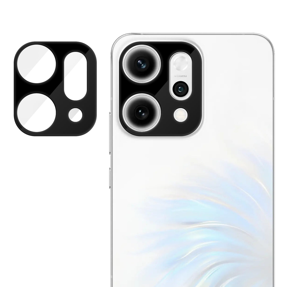 Oppo Reno14 Pro 5G (Global) Heltäckande Kameralinsskydd Silkestryck HD Anti-Fingeravtryck AR Härdat Glas Linsfilm